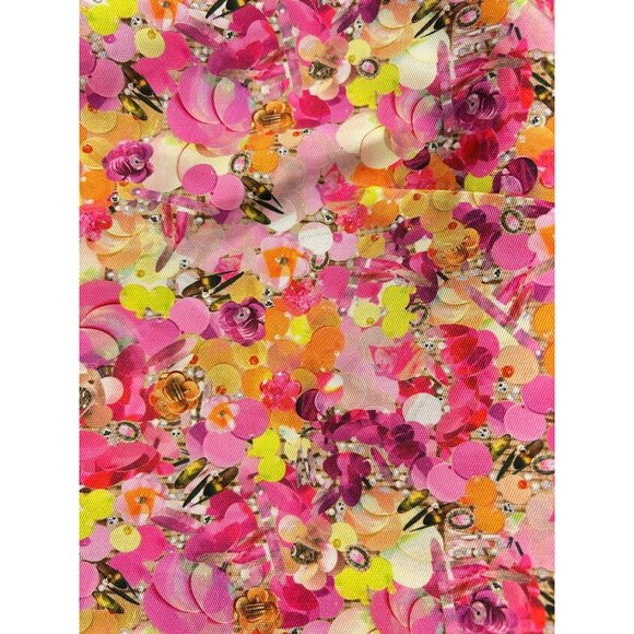 NEUBYRNE Pink Floral Print crop Top Size Small - Picture 5 of 6